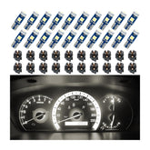 BELOMI 20 Pcs T5 LED Lights for Car Dashboard, High Light Bulb 3030-3SMD Replacement with Twist Lock Socket, Super Bright Light for Instrument Panel Indicator (Warm White)